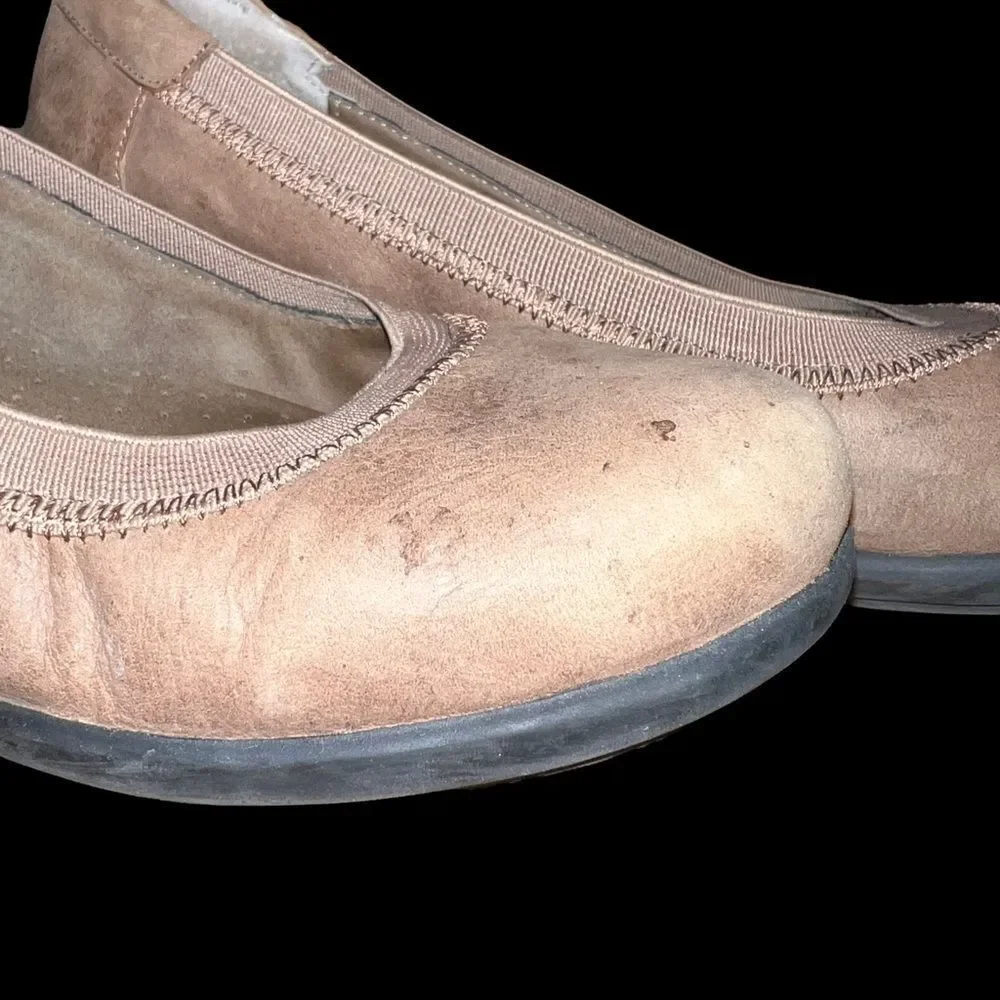 Laura Lansdale brown leather comfort‎ Bailey flat women’s size 9M